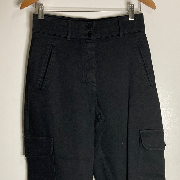 Aritzia Wilfred free modern cargo jeans pants black 6 - Picture 4 of 12